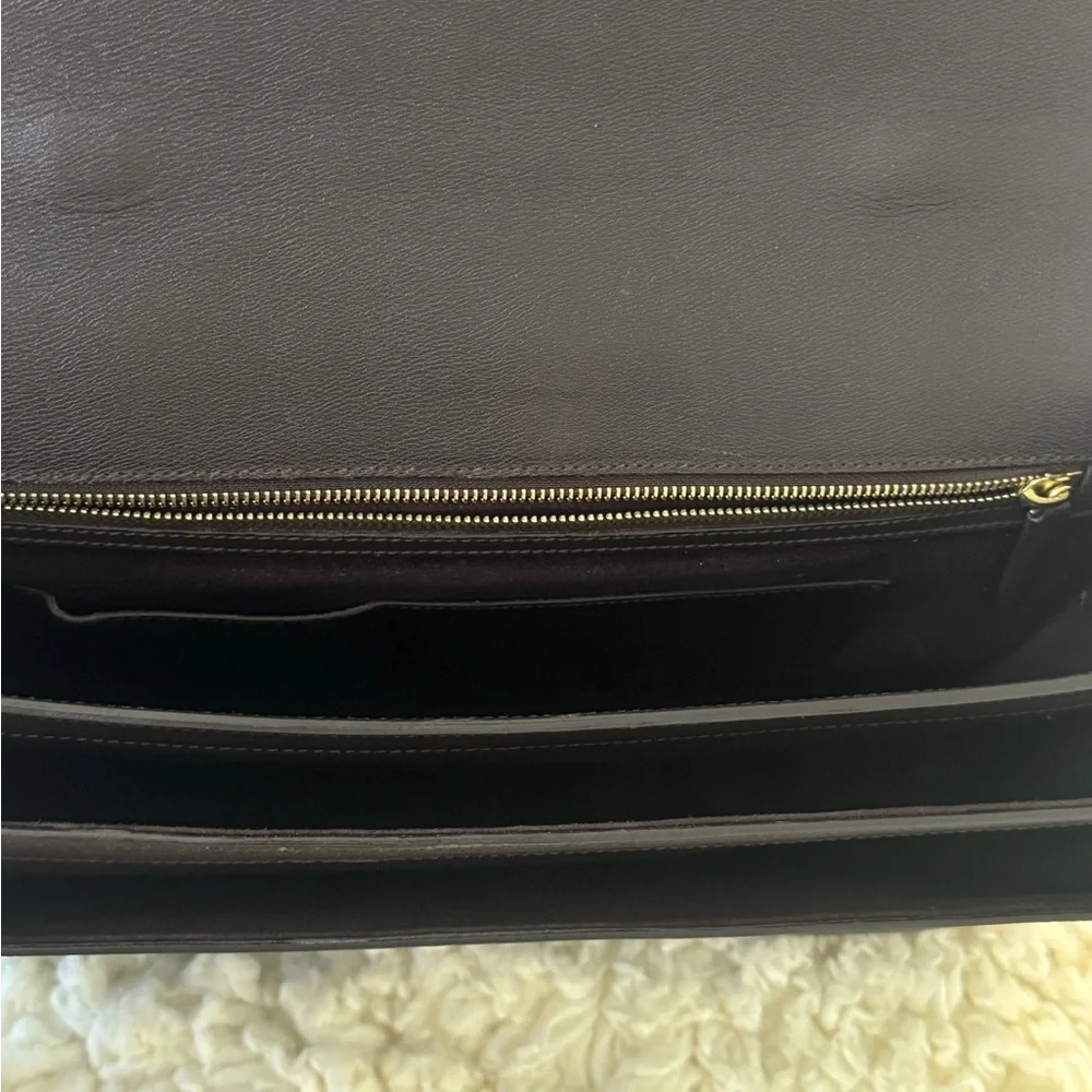 Smythson of Bond St Grosvenor Full Grain Briefcase Brown FREE SHIPPING!